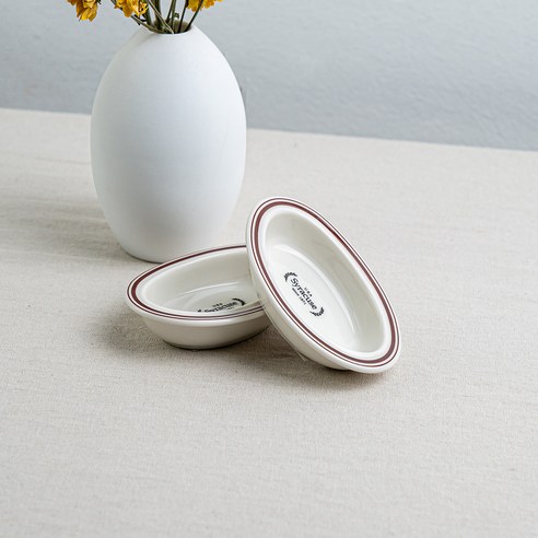 시라쿠스 메이플 타원 소스볼 10cm, 라인브라운, 2개