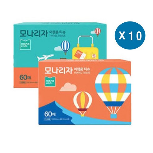 모나리자 여행용 티슈 60매 20개 세트 해외여행 모나리자 여행용 티슈 60매 20개 세트 해외여행
