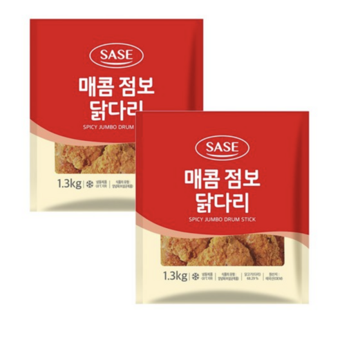 사세 매콤점보닭다리 1.3kg 스파이시 후라이드 통닭다리 치킨, 3개