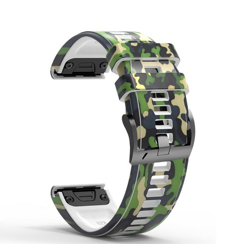 Garmin Forerunner 935 945 MARQ Athlete 스트랩 가민 QUICKFIT 22mm 고무 프린트 위장 퀵 릴리스 손목 스트랩, #8, Quick Fit 22mm