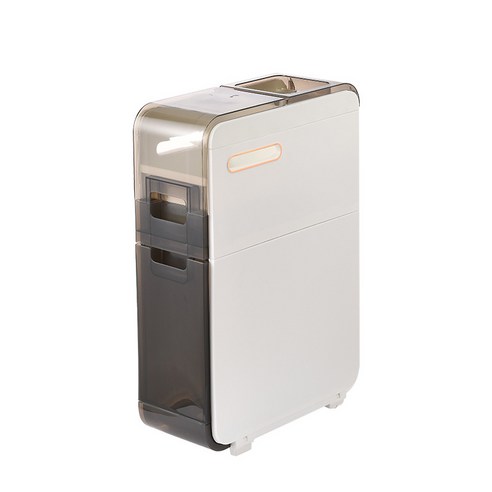 틈새수납장 화장실 틈새선반 욕실선반 서랍형선반 초협주방선반, 펄 화이트, 일고이저(3층)