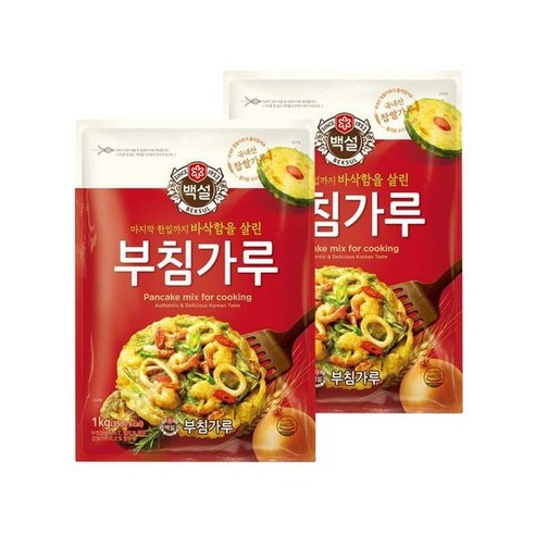 CJ 백설 부침가루 1kg x 2개