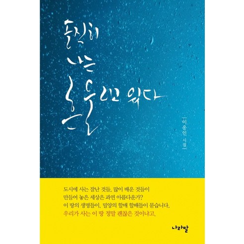 솔직히 나는 흔들리고 있다:이응인 시집, 나라말, 이응인 저