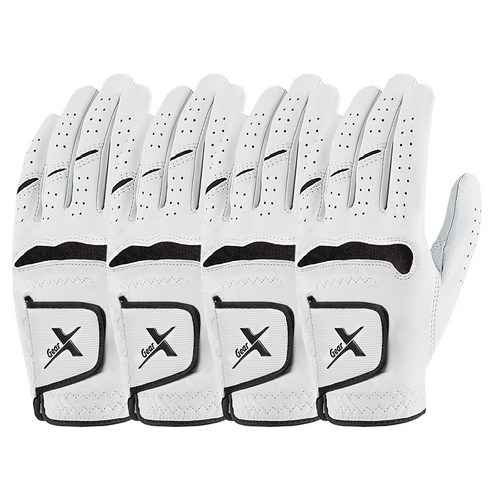기어엑스 BFH3 소프트 양피 골프장갑 흰색 남성 왼손 4장, 화이트_BFH3, 4개