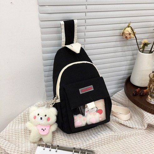 KORELAN 브래지어 일본계 귀여운 가방 중학생 대용량 심플한 백 매치 산뜻한 숄더백 크로스백
