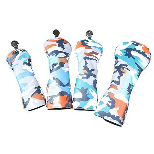 shangren 4pcs 내구성 골프 우드 헤드 커버 No.1 3 5 7 클럽 드라이버 헤드 커버, 블루, {"수건소재":"PU 가죽"}