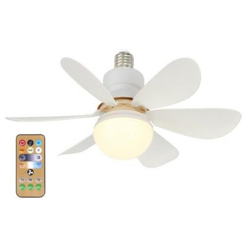 천장형 선풍기 조명 실링팬 LED 천장 주방 침실 다이닝 룸 파티오 리모컨 화이트 E27 40W 52cm, 3) White 42CM 30W 85265V