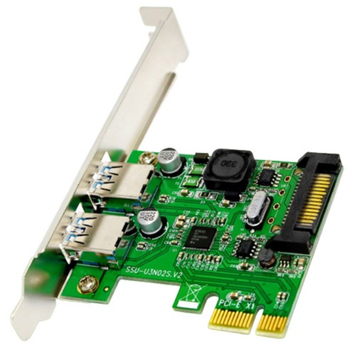 Xzante USB PCI E 어댑터 2 포트 3.0 확장 카드 USB3.0 Express 슬롯 변환기 NEC 칩, 사진 색상