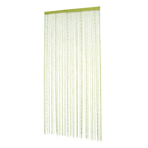 쪼개지는 장식적인 문 끈 커튼 구슬 프린지 창 분배자 드레이프 1x2m, 녹색, 폴리 에스터