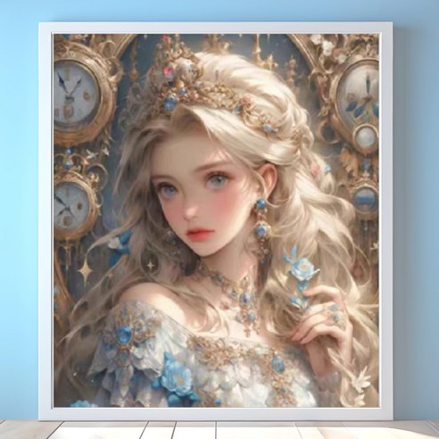 슈슈보석십자수 즐거운 취미 중형 40X50 패브릭형, 프린세스, 1개