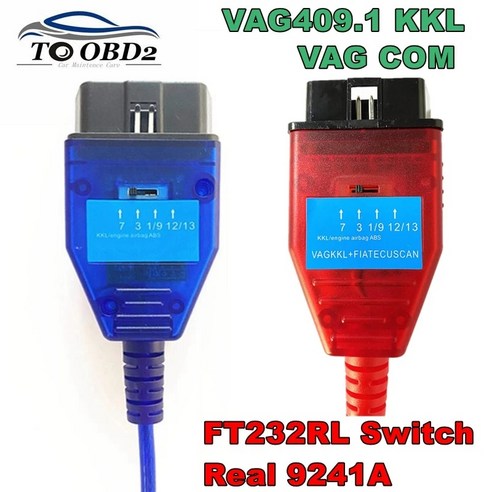 피아트/VAG 자동 스캐너 케이블, VAG 409 KKL FTDI FT232RL/FT232RQ 칩, 인터스 스위치 포함, 5.Normal Red FT232RL 그랜저tg배터리