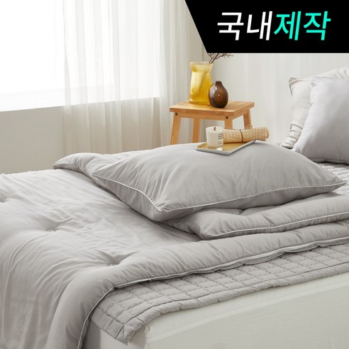 포근함과 청결함을 동시에, 띵스룸 블랙라인 호텔이불 세트