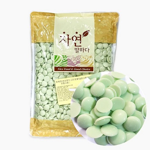 beryls 버릴스 이데아 컴파운드 코인 코팅 초콜릿 1kg, 그린망고, 1개