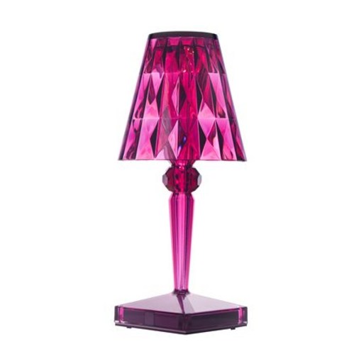 Picky Virgo 눈부신 크리스탈 LED USB 무드등, 자홍색, 충전대금