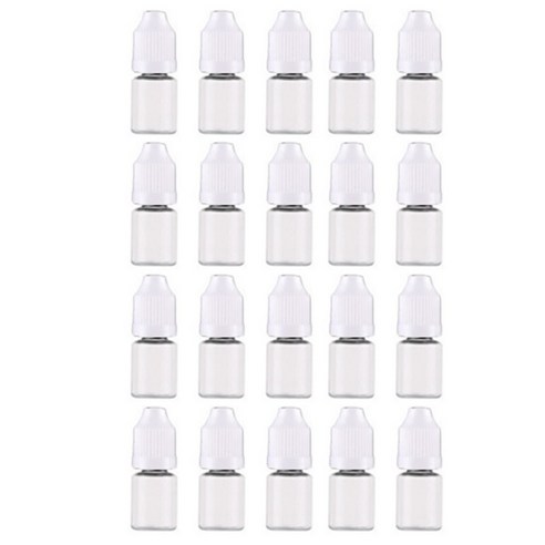 27리빙 휴대용 화장품 뾰족캡 소분공병 20개, 5ml 일자 뾰족 화이트