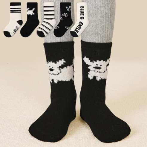 사랑스러운 디자인과 편안함, 어반바스켓 강아지 양말 세트로 아이의 발걸음을 특별하게!