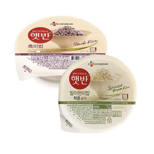 [OKㅣ강추] CJ 햇반 발아현미밥 작은공기 12개 + 흑미밥 작은공기 12개 [OKNOWㅣ추천상품]