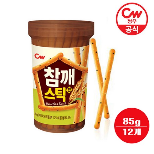 청우참깨스틱85gx12개/스틱과자/막대과자/고소한/간식, 12개, 85g