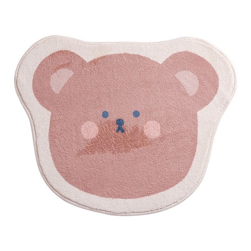 문간 미끄럼 방지 문간 매트 가정용 침실 거실 욕실 카페트, 80*67cm, 곰 80*67cm