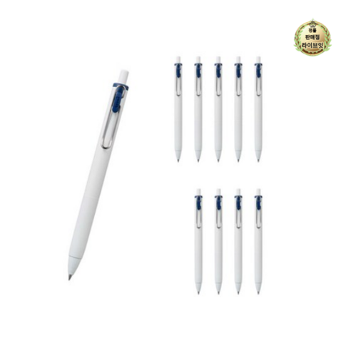 유니볼 원 중성 잉크펜 0.38mm, 블루블랙, 30개