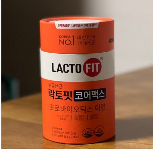 [정품] 종근당 생유산균 락토핏 코어맥스 2g x 60포, 2개, 60회분