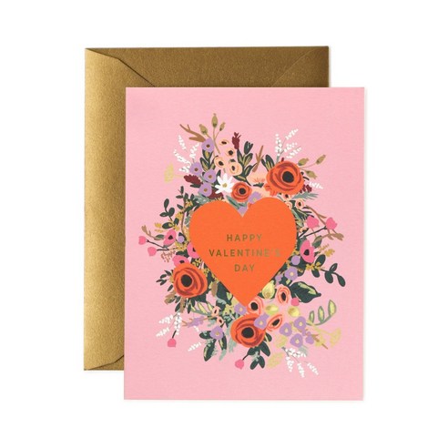 라이플페이퍼 Blooming Heart Valentine Card 발렌타인 카드, 단품