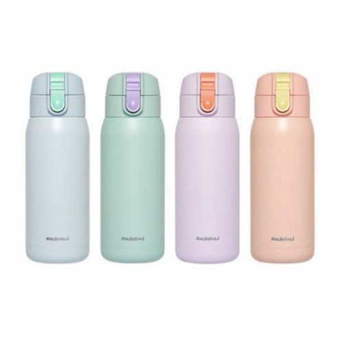 락앤락 스쿨핏 코튼캔디 원터치 텀블러, 바이올렛, 370ml, 1개