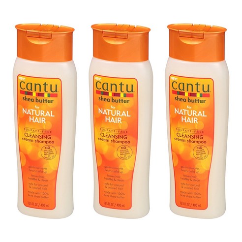 칸투 시어 버터 클렌징 크림 샴푸, 3개, 400ml