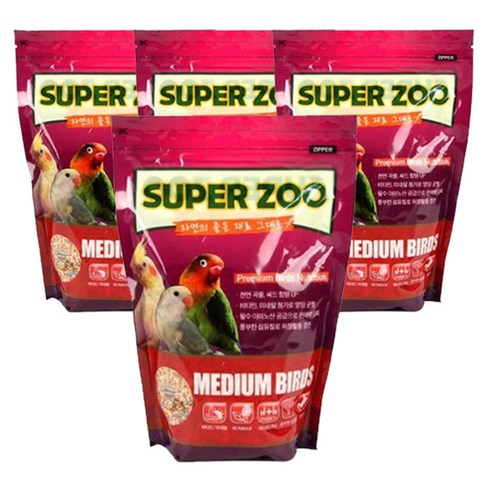 슈퍼주 중형새 사료, 700g, 4개