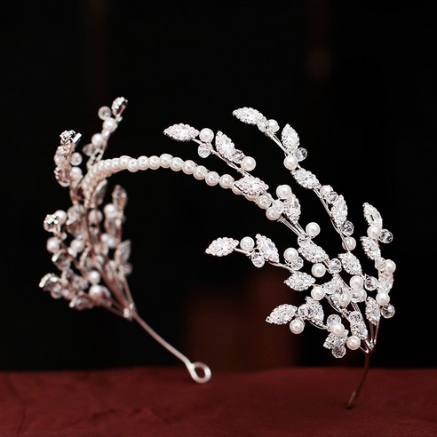 KORELAN 신부 웨딩드레스 크라운 액세서리신부 크리스탈 더블 머리띠 얼음여왕 사진 머리 장식 결혼 머리 장식