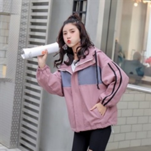 KORELAN 힙합 코트 여춘추 bf 하라주쿠 루즈 봄옷 코트