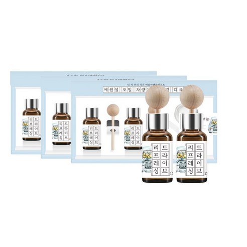 더허브샵 에센셜오일 차량용 디퓨저 17ml 본품, 2개, 상쾌한 페퍼민트