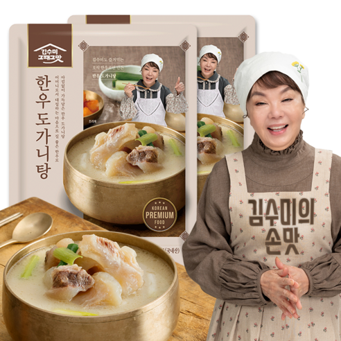 김수미의 손맛 한우 사골 도가니탕, 700g, 2개