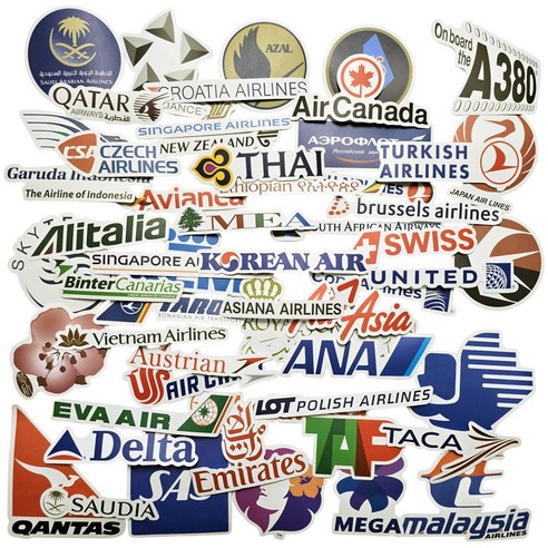 포트렘 캐리어 노트북 스티커, 04_항공사로고