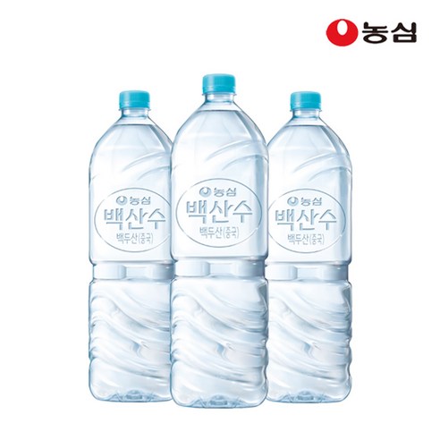 백산수 무라벨 생수, 2L, 6개