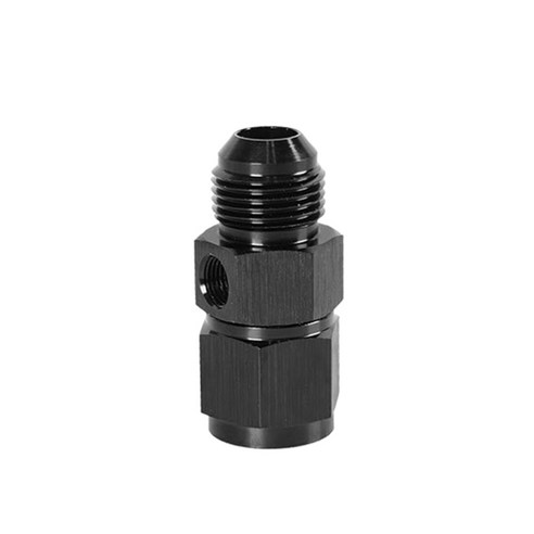 AN4 AN6 AN8 AN10 AN12-1/8 NPT 오일 게이지 센서 어댑터를위한 스위블 연결, 검은색, AN6 ~ NPT18