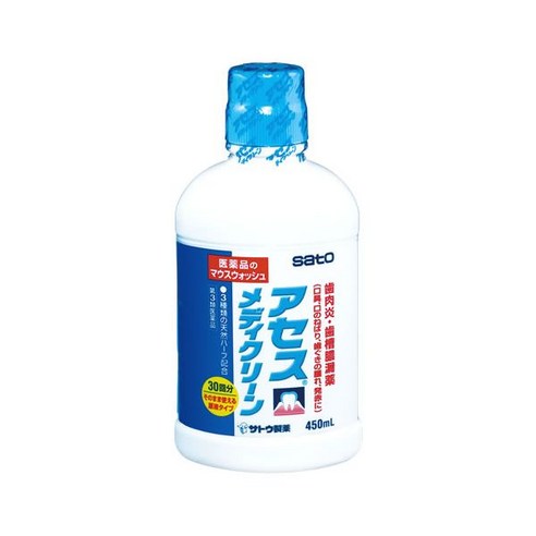 사토 아세스 메디클린 가글액 450mL (30회분) 마우스워시 입냄새 제거 잇몸 케어 - 구강청결제 | 쿠팡