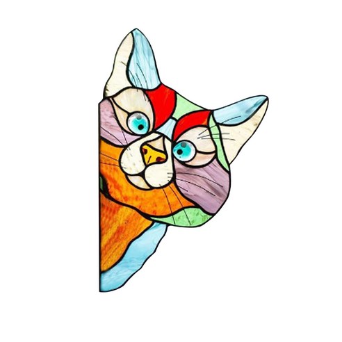 ANKRIC 화분 스티커 동물 스티커 홈 벽 윈도우 자동차 유리 장식 스티커, 색상