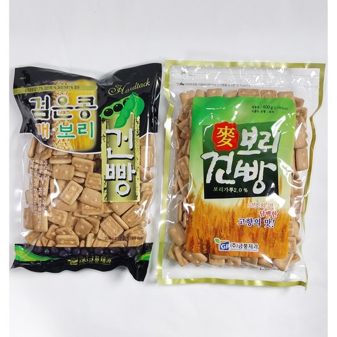 금풍 검은콩 깨 보리건빵 400g + 보리건빵 400g, 1개, 800g