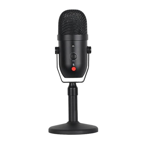 PC 컴퓨터용 전문 USB 콘덴서 마이크 녹음, 8.5x21cm, 검정, 플라스틱