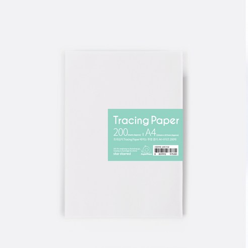 PaperPhant 트레싱지 Tracing Paper 베끼는 투명 종이, A4 사이즈 200매 트레이싱지a4