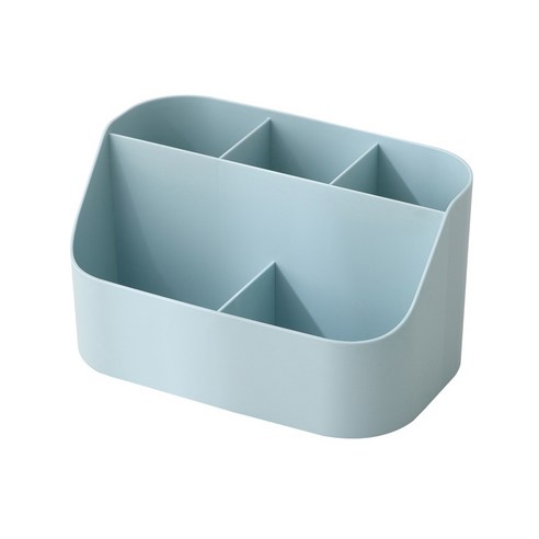 TeeFly 5 그리드 화장품 저장 상자 다기능 데스크탑 주최자 편지지 컨테이너, 1개, 파란색