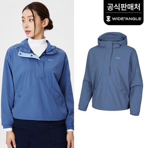 [와이드앵글 공식] 여성 CO 와글 루즈핏 후드 아노락 L WWU24152HX