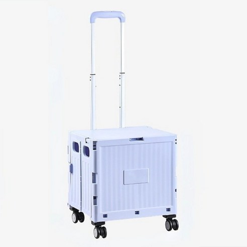 접이식 쇼핑 카트 트롤리 야외 카트 50L, 1개, 보라