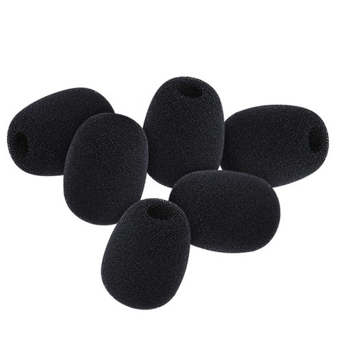 20PCS 마이크 헤드셋 마이크 커버 윈드 스크린 블랙, 하나, 보여진 바와 같이