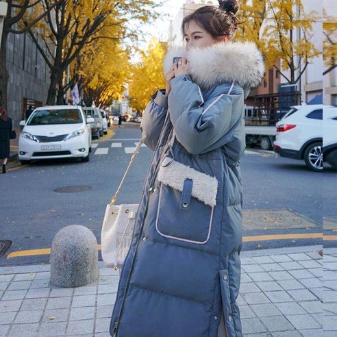 여성용 중형 무릎 겨울 새로운 유행 한국어 스타일 느슨한 모리 두꺼운 코튼 패딩 코트