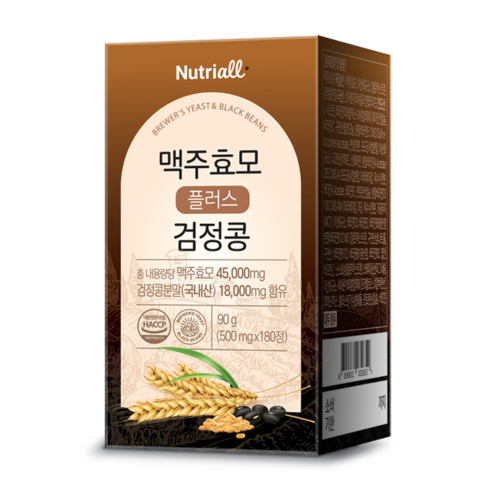 맥주효모 플러스 검정콩, 1개, 180정