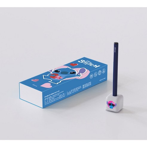 깎지 않는 연필 자이 탄소펜 디즈니 시리즈 무한연필, <스티치> 블루