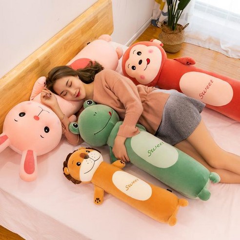 동물 바디필로우 인형 90~130cm 모찌인형 안고자는인형 롱쿠션 대형인형쿠션, 110cm, 개구리