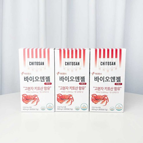 닥터한스 바이오엔젤 키토산 (180정), 3병, 180정